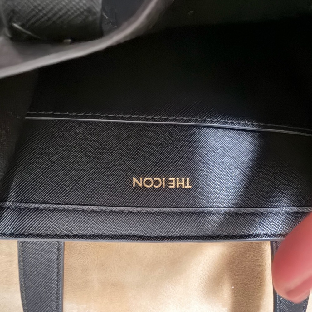 Ted Baker Soocon Faux Leather Tote Elegant Black Handbag - Picture 5 of 6